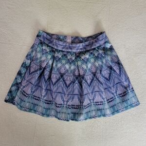 Aeropostale Blue and Purple Skater Mini Skirt